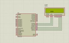 کدنویسی و شبیه سازی شیفت دادن رشته در LCD (روش1)